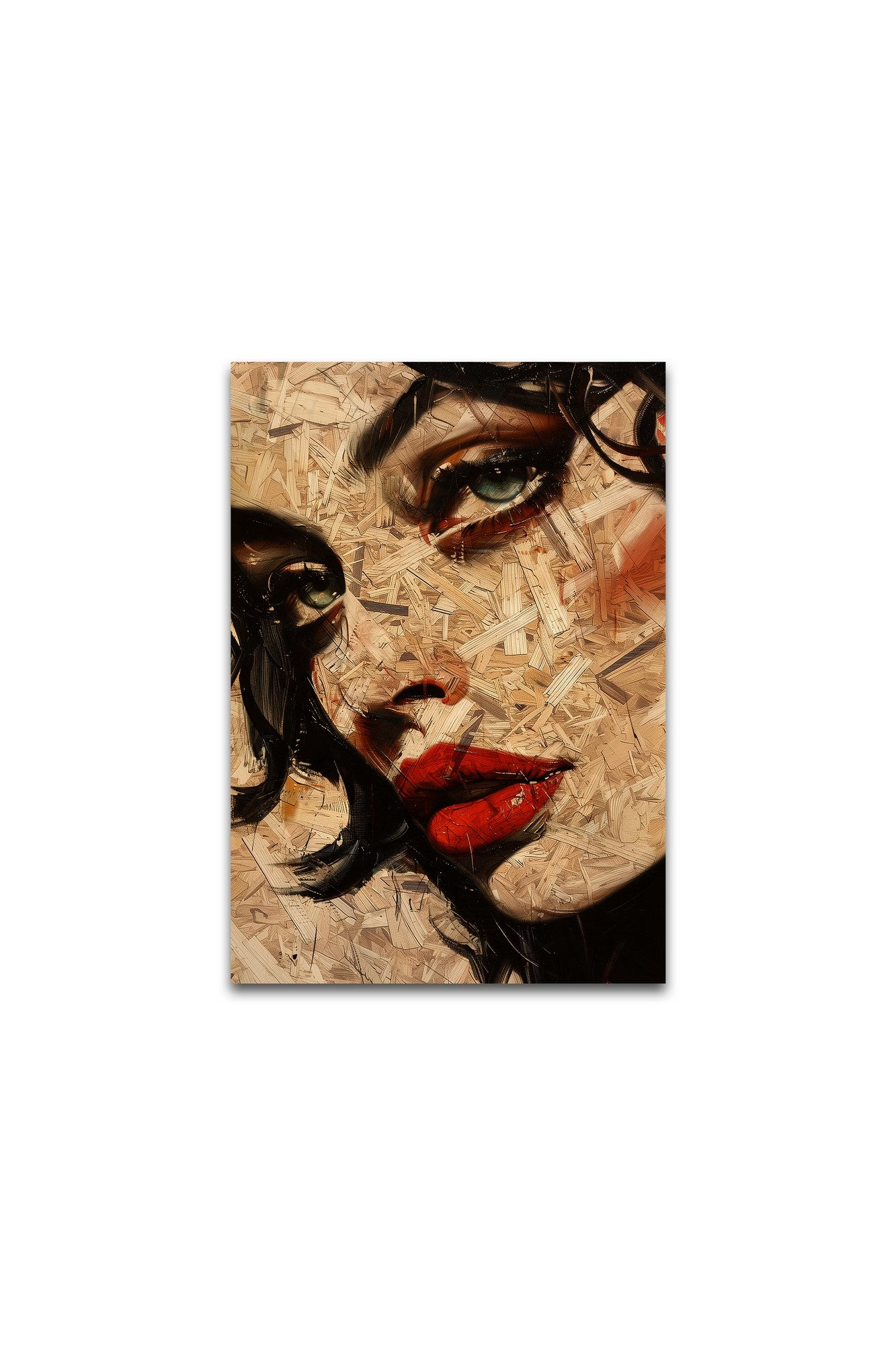 Quadro Decorativo com Moldura em MDF Huhu313, Multicolor, 50x70 cm, Impressão UV 100%, 11 mm