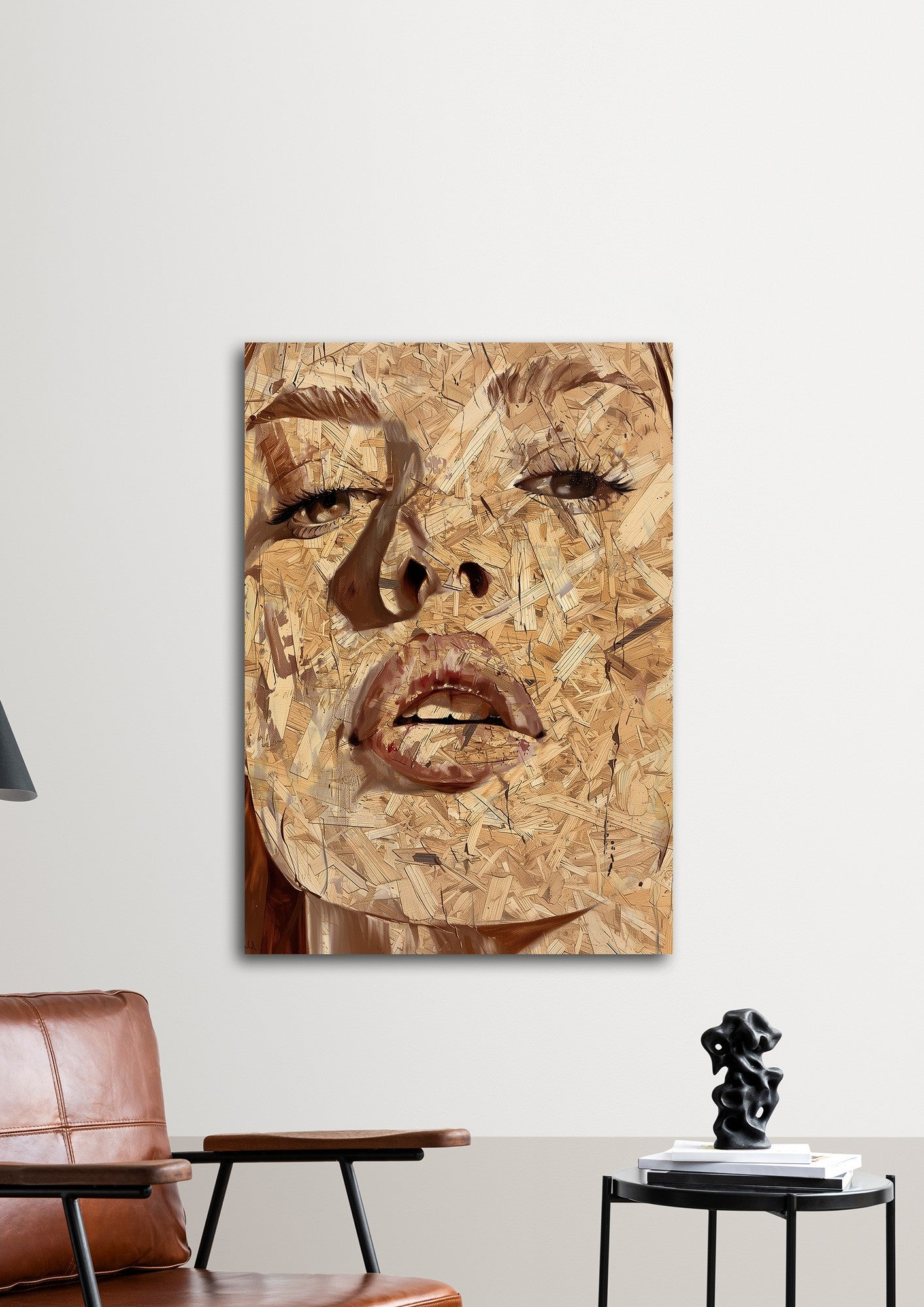 Quadro Decorativo Moldurado em MDF Huhu316 70x100 cm, Multicolor, Impressão UV 100%, 11 mm