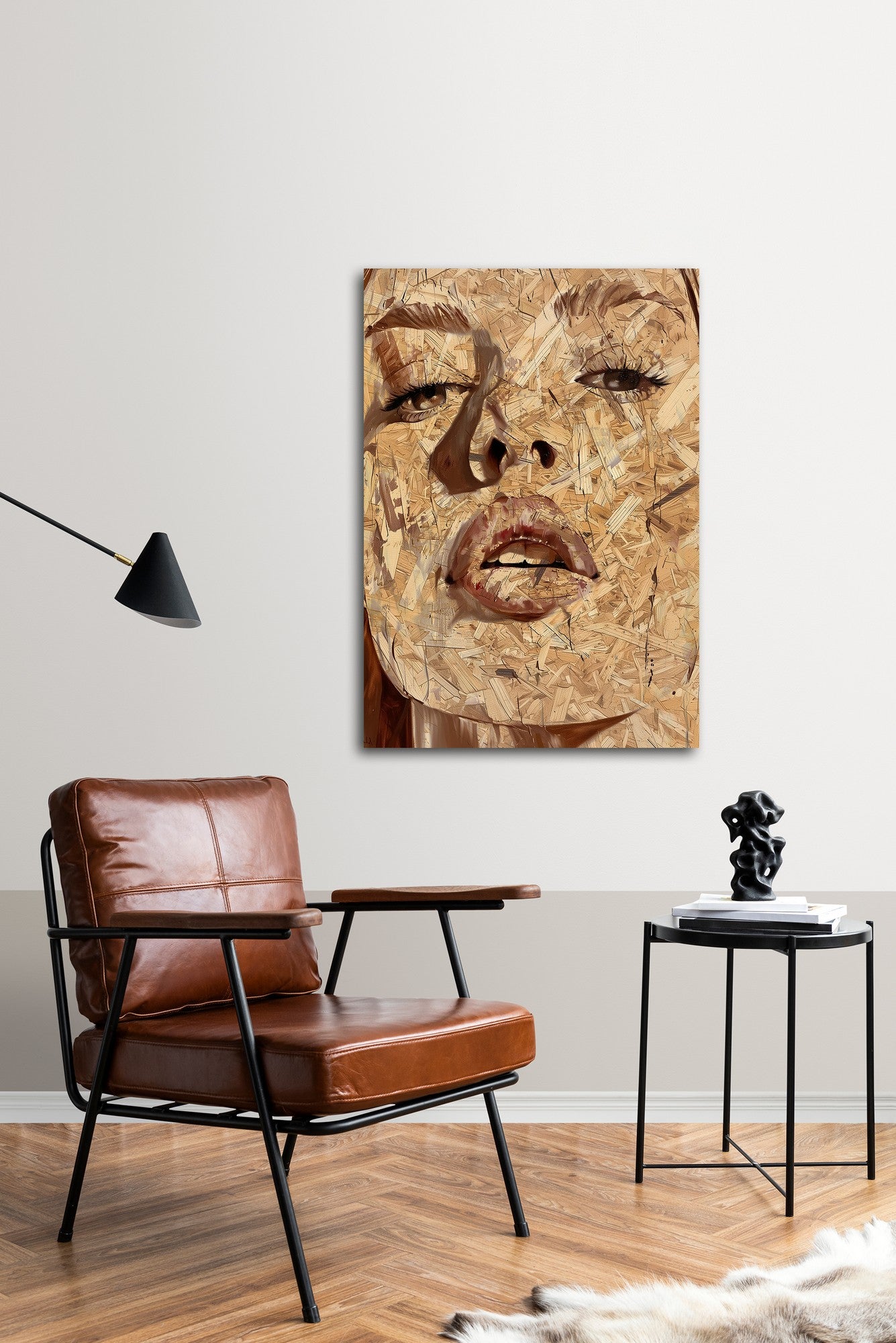 Quadro Decorativo Moldurado em MDF Huhu316 70x100 cm, Multicolor, Impressão UV 100%, 11 mm