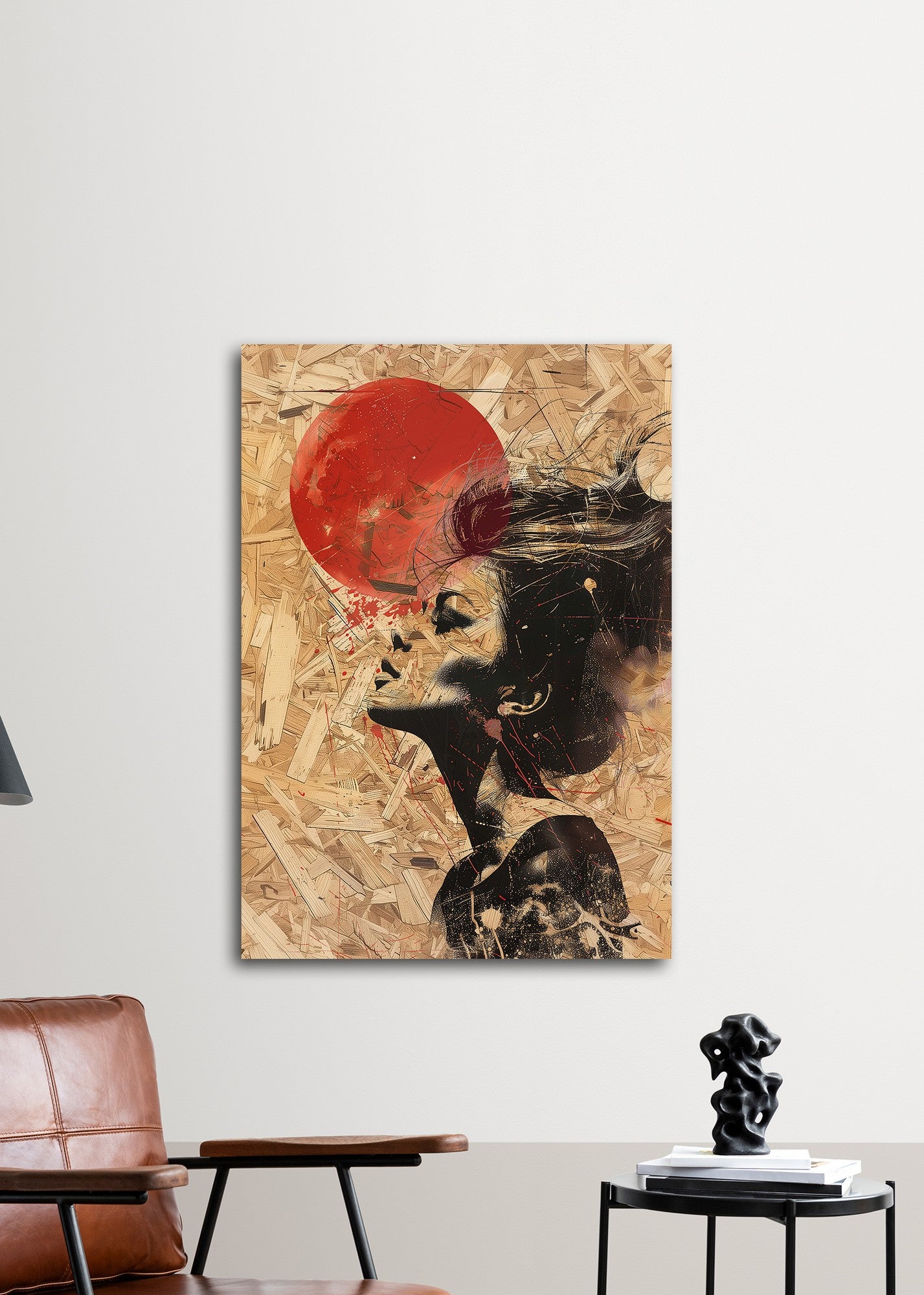 Quadro Decorativo com Moldura em MDF Huhu317, Multicolor, 50 x 70 cm, Impressão UV 100%, 11 mm, 2 kg