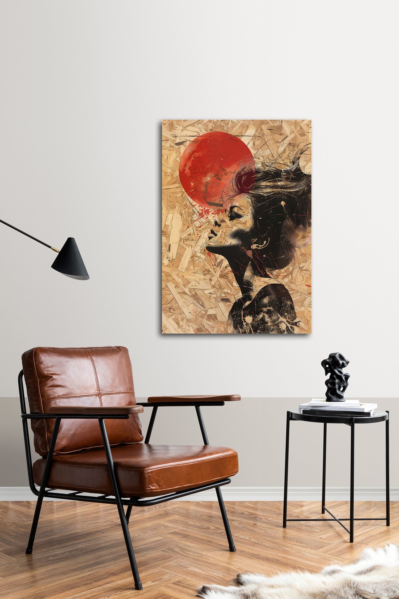 Quadro Decorativo com Moldura em MDF Huhu317, Multicolor, 50 x 70 cm, Impressão UV 100%, 11 mm, 2 kg