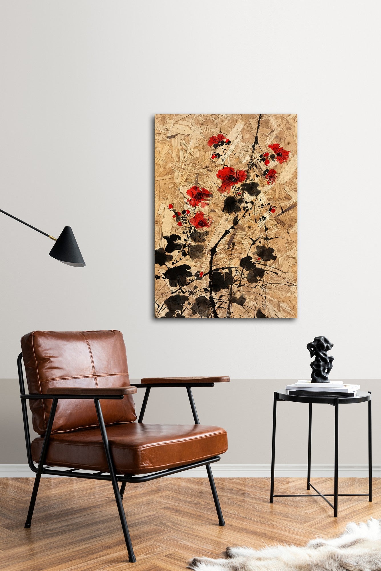 Quadro Decorativo com Moldura em MDF Huhu318, 70 x 100 cm, Multicolor, Impressão UV 100% (11 mm) – 233DWC1112