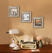 Huhu321 – Conjunto de 3 Quadros Decorativos em MDF com Moldura 20x20 cm, Multicolorido