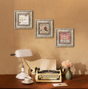 Huhu323 – Conjunto de Quadros Decorativos em MDF com Moldura, Multicor, 20 x 20 cm (3 Peças)