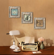 Quadro Decorativo com Moldura em MDF (Conjunto de 3) Huhu325 – 30 x 30 cm – Multicolor