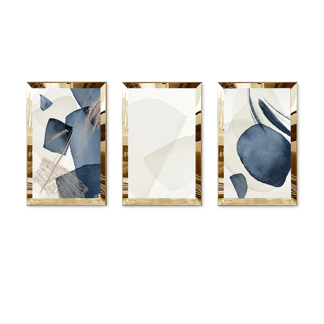 Conjunto de Quadros Decorativos MDF e Plexiglass, 3 Peças 30x40 cm, Multicolorido – Huhu396 (233DWC1306)