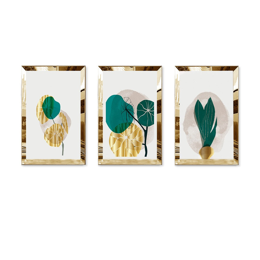 Quadro Decorativo 3 Peças em MDF & Plexiglass, Multicolor, 40 x 60 cm – Huhu398 (Ref. 233DWC1328)