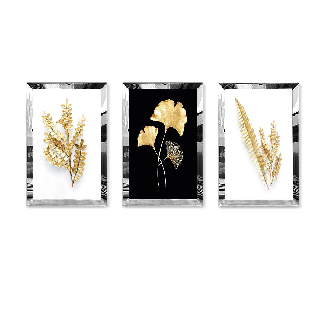 Huhu402 Quadro Decorativo 3 Peças (40 x 60 cm) em MDF e Plexiglass, Multicor