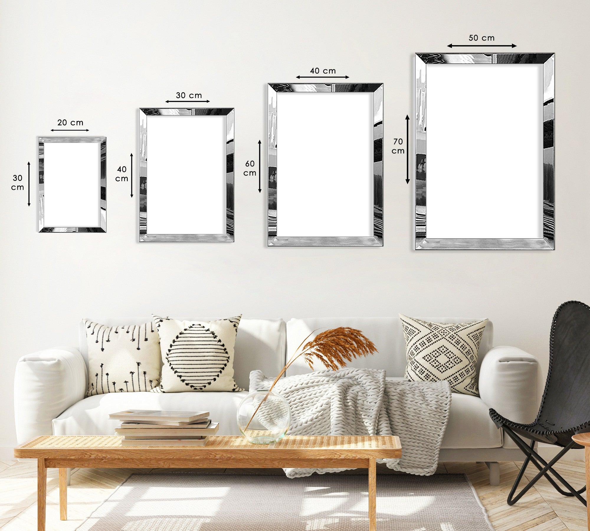 Conjunto de Quadros Decorativos 3 Peças MDF & Plexiglass 40x60 cm – Multicolor | Huhu408 (233DWC1338)