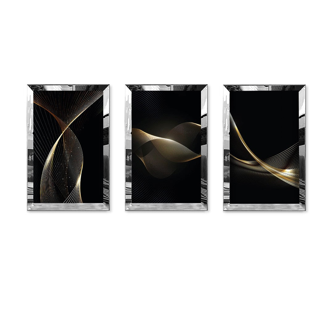 Tríptico Decorativo Huhu405 50x70 cm (3 Peças) – Multicolor, MDF & Plexiglass