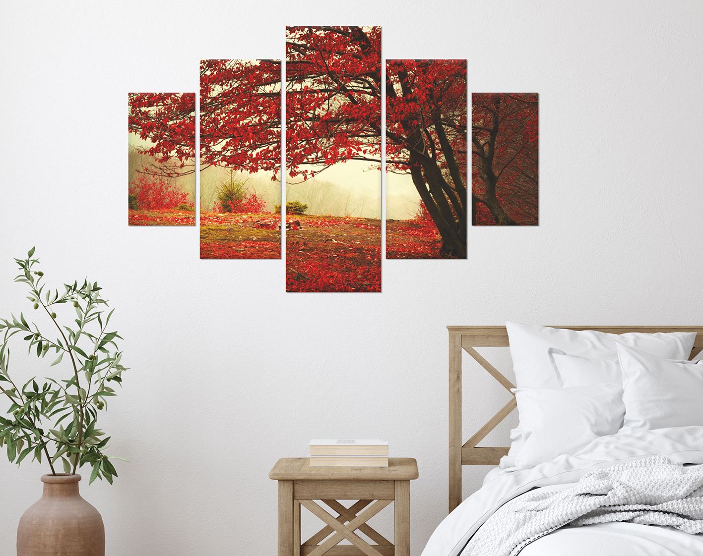 Pinturas Decorativas Elegantes em MDF (5 Peças), 100% MDF, 3 mm de Espessura | Tamanhos: 56x20 cm, 42x17 cm, 28x14 cm | Perfeitas para Decoração de Casa e Arte de Parede