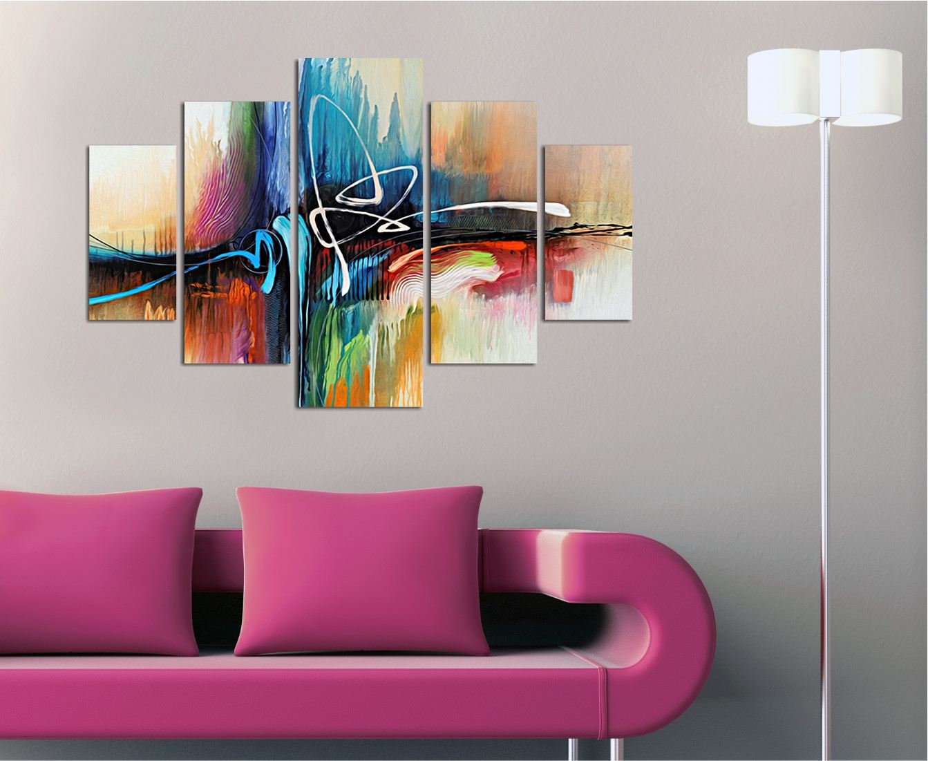 Pinturas Decorativas Elegantes em MDF (5 Peças), 100% MDF, Vários Tamanhos | Perfeitas para Decoração de Casa, Sala de Estar e Escritório | Arte Elegante e Única