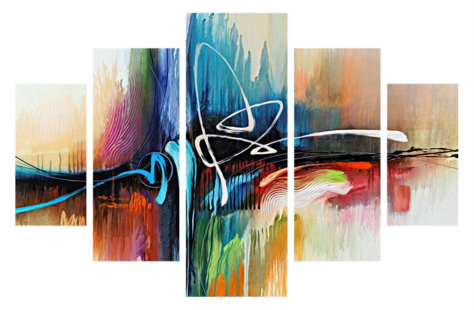 Pinturas Decorativas Elegantes em MDF (5 Peças), 100% MDF, Vários Tamanhos | Perfeitas para Decoração de Casa, Sala de Estar e Escritório | Arte Elegante e Única