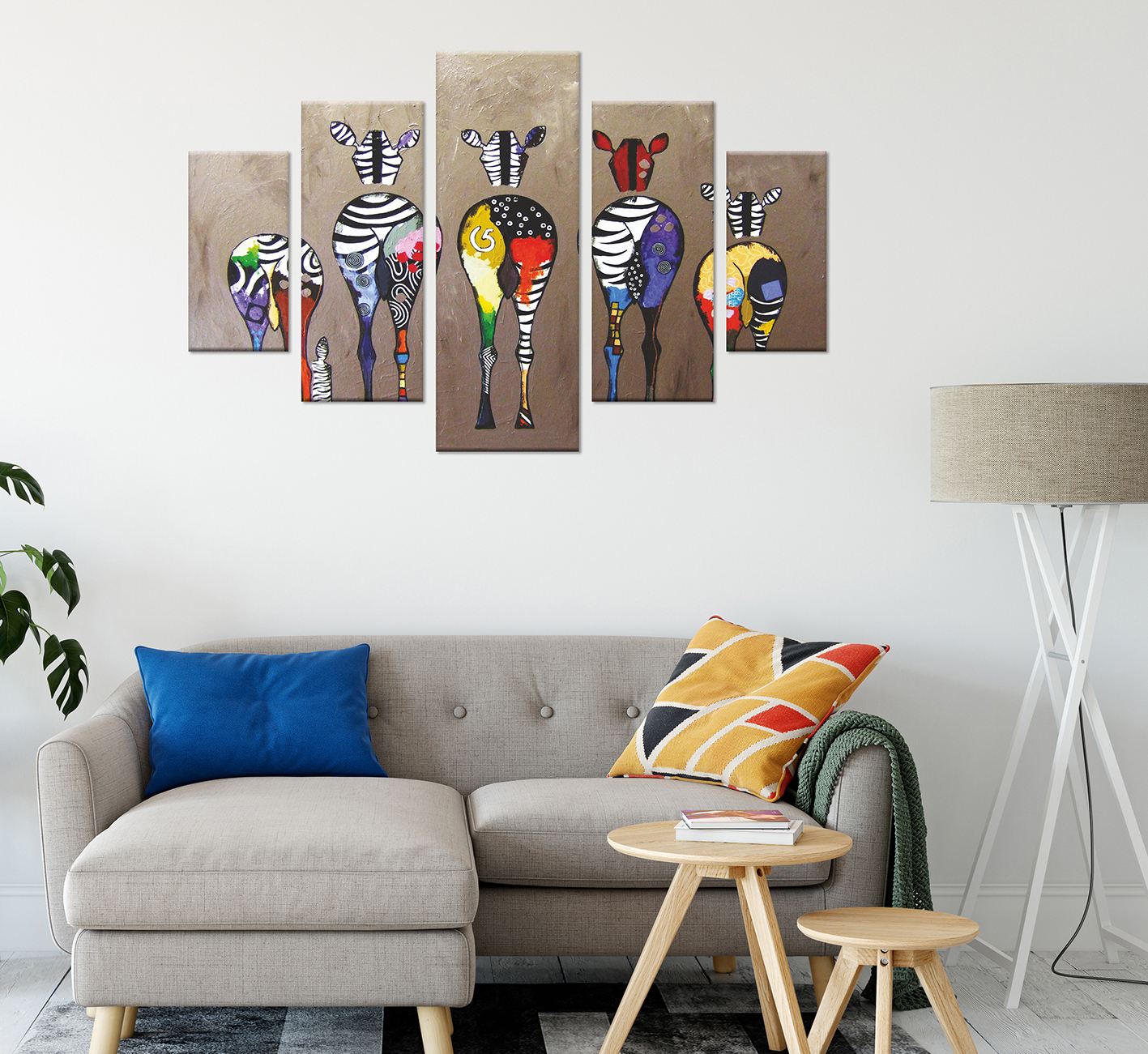Pinturas Decorativas Elegantes em MDF (5 Peças), 100% MDF, Vários Tamanhos | Perfeitas para Decoração de Casa, Sala de Estar e Escritório | Arte Elegante e Única