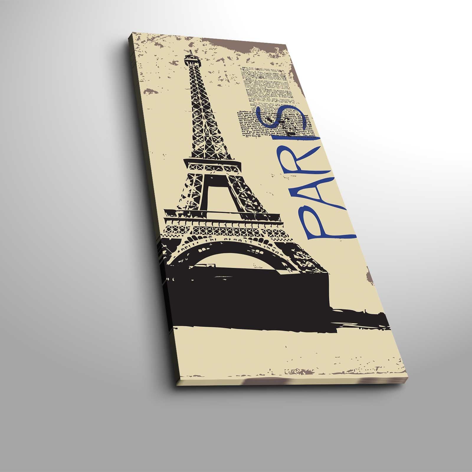 Tela Decorativa Multicolor Premium 30x70cm - Moldura Madeira