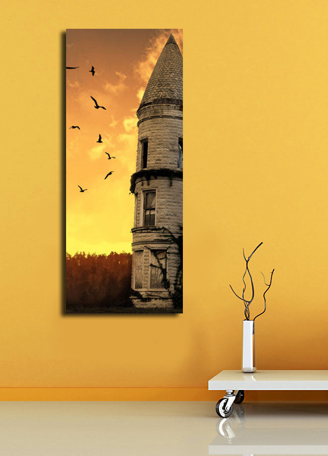 Quadro Decorativo Canvas Multicolor 30x70cm - Moldura Madeira