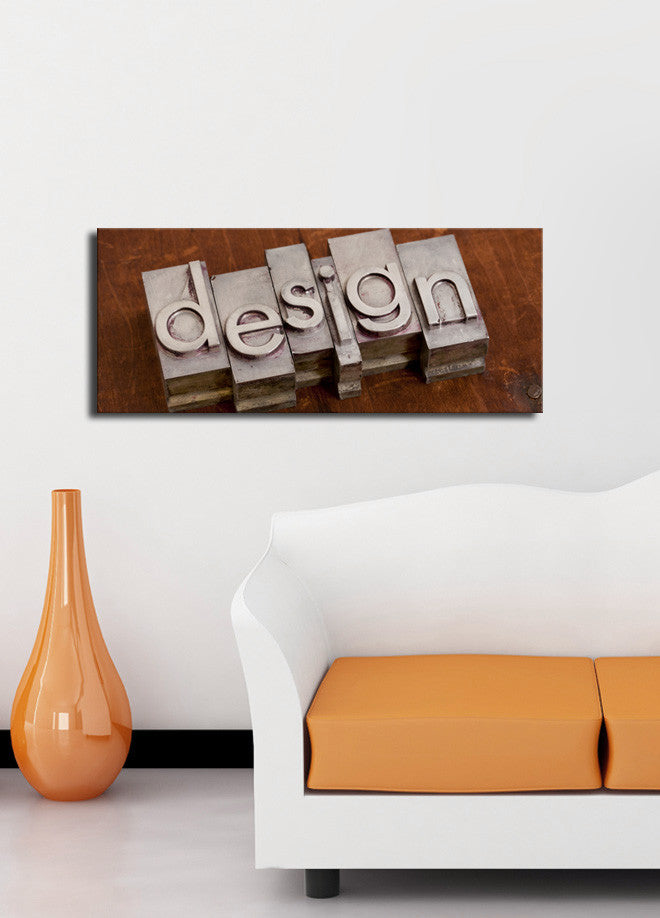 Quadro Decorativo Multicolor em Tela Suede 30x70cm - Premium