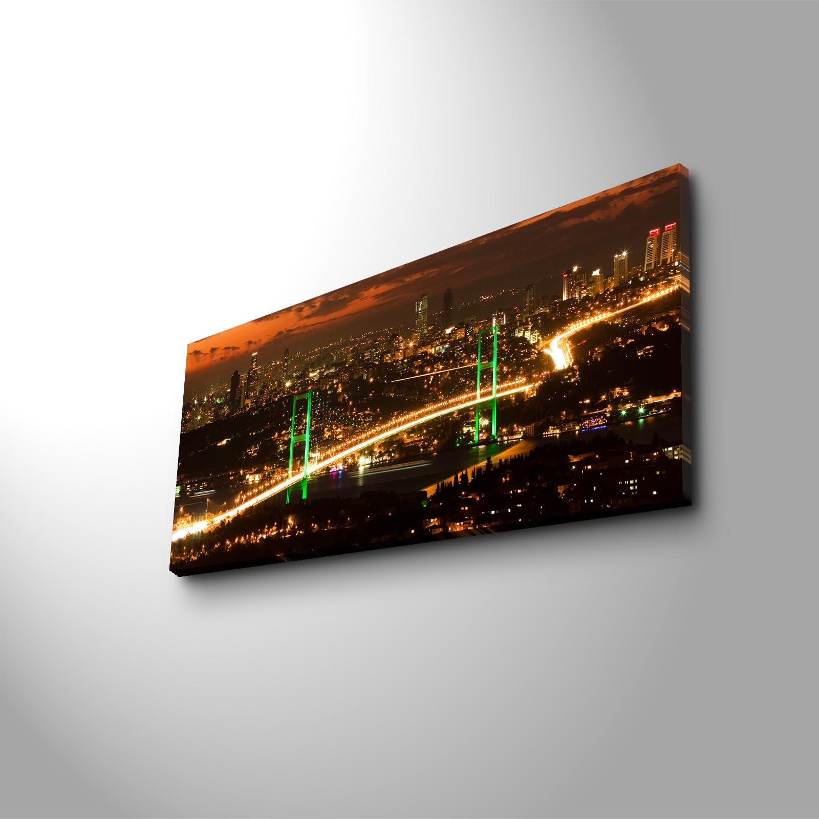 Quadro Decorativo Canvas Multicolor 30x70cm - Moldura Madeira