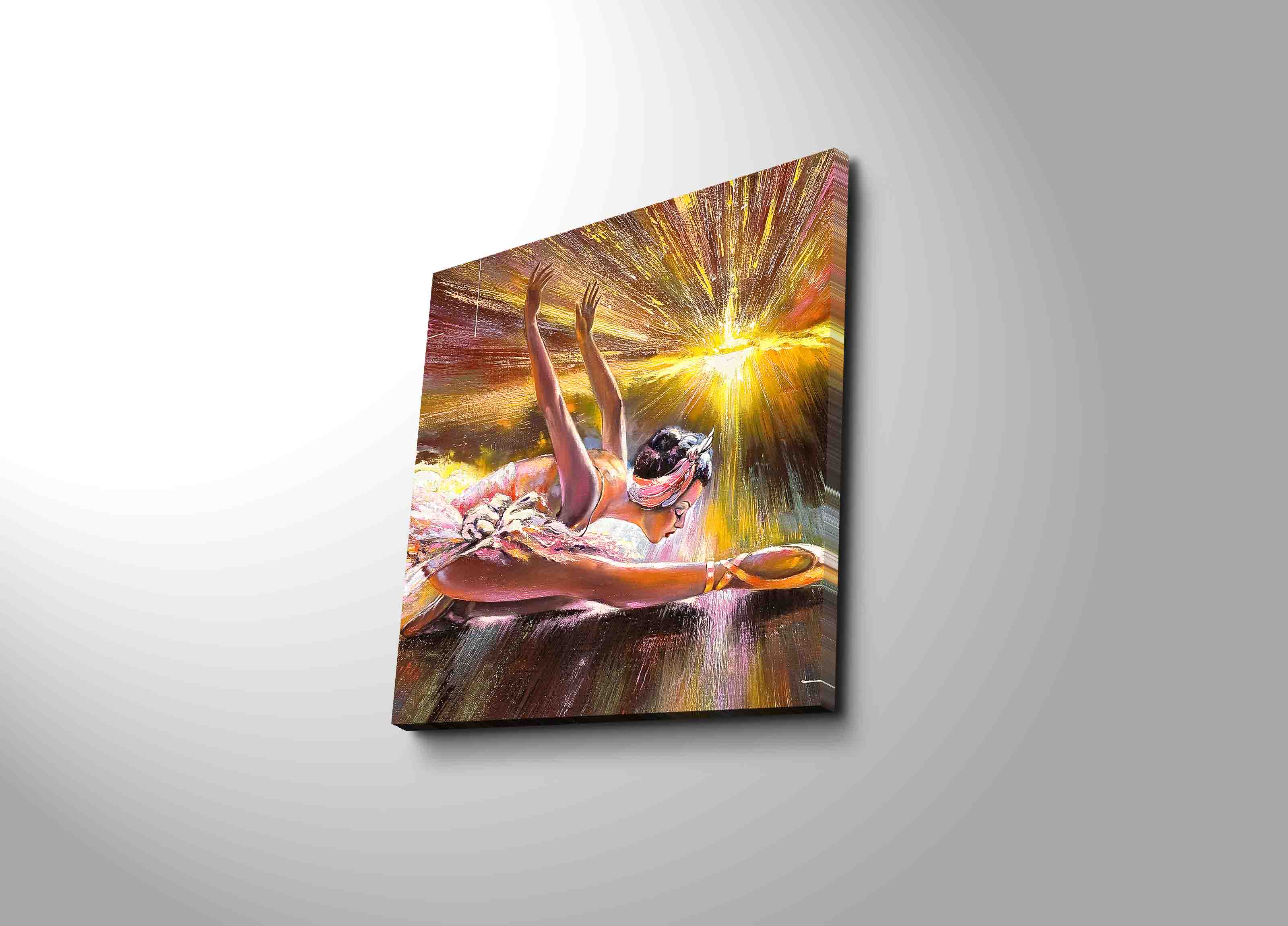 Quadro Decorativo Canvas Multicolor 45x45cm - Moldura Madeira Premium