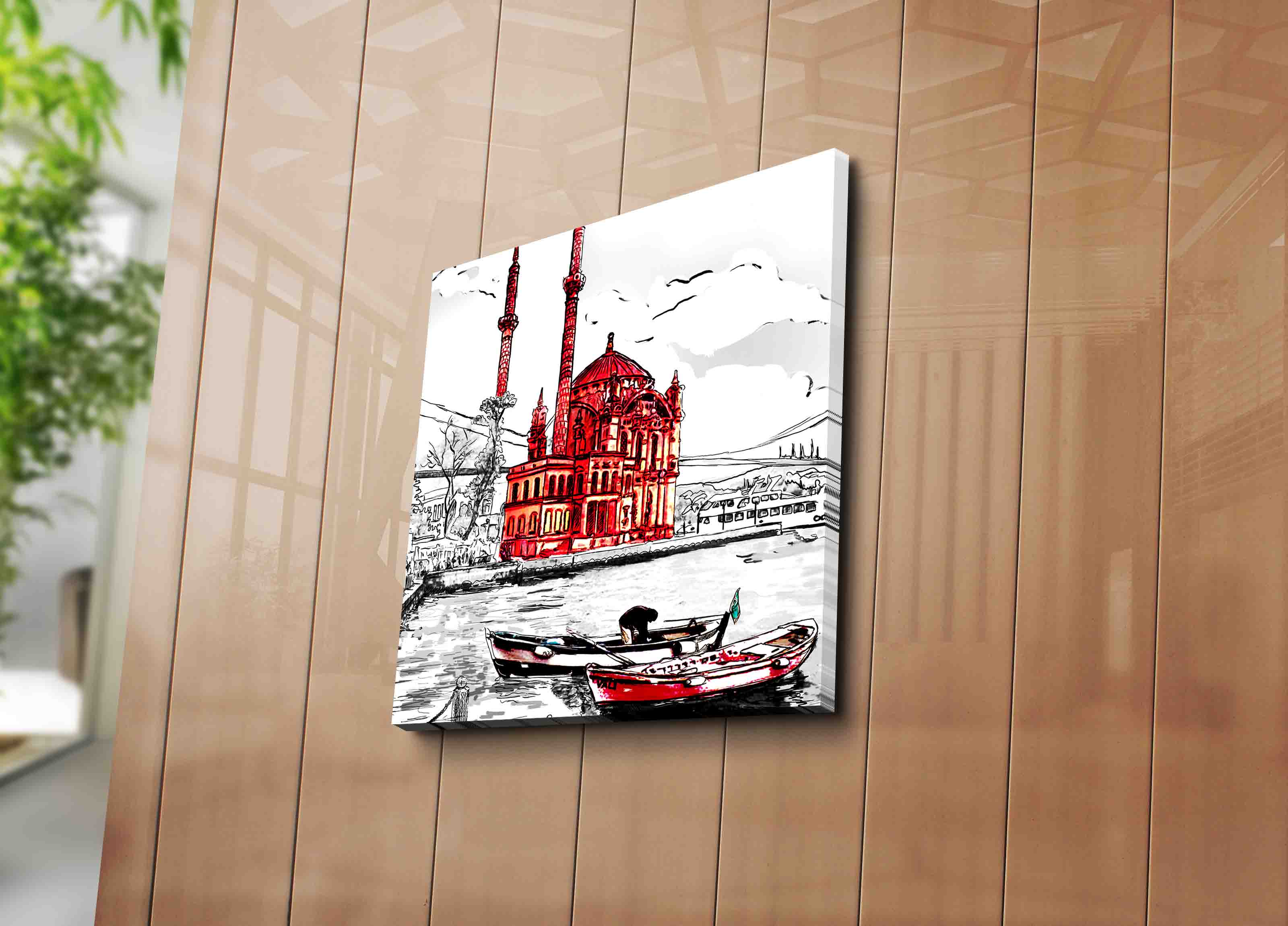 Tela Decorativa Multicolor 45x45cm - Arte Premium em Suede Canvas