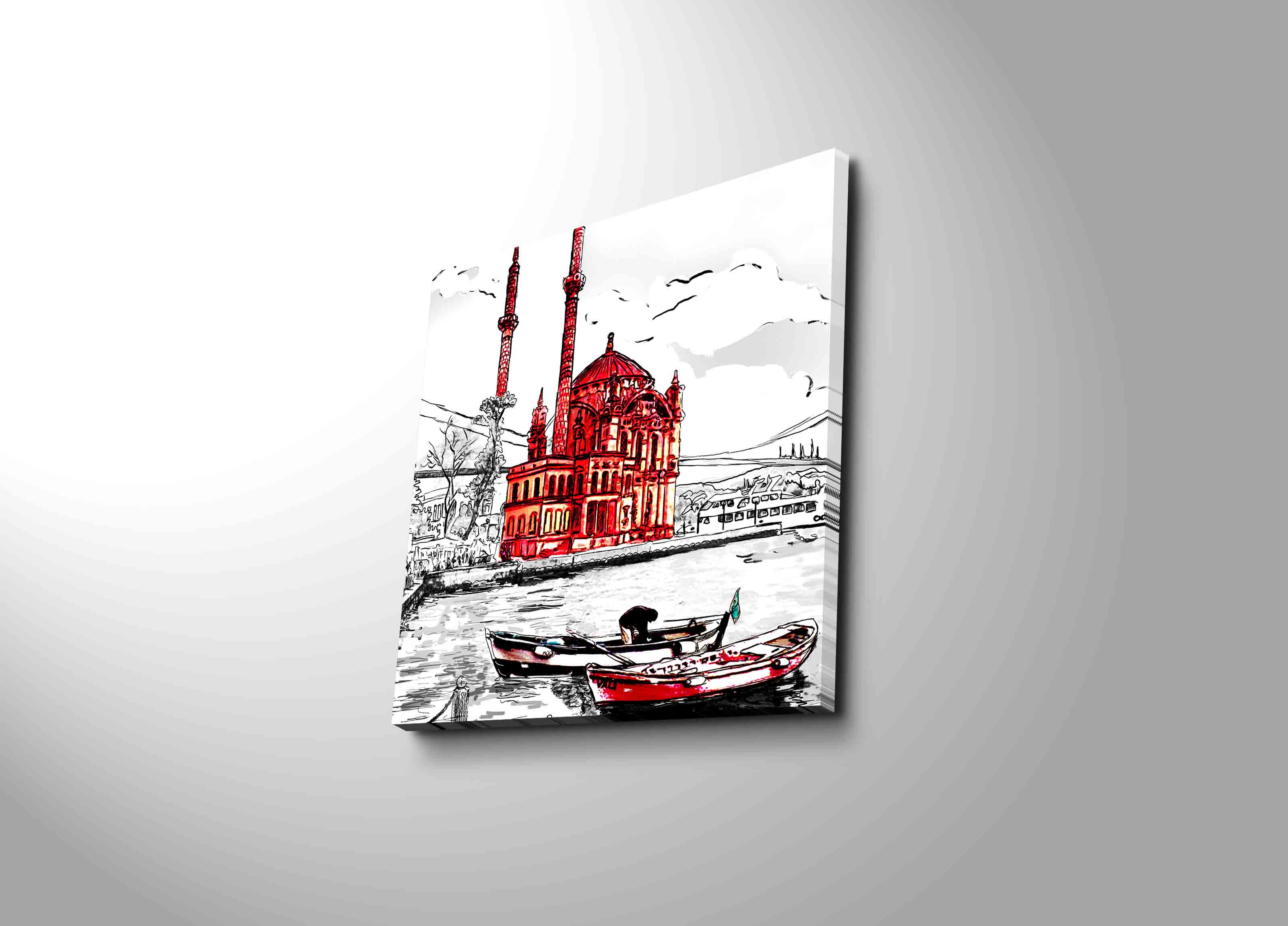 Tela Decorativa Multicolor 45x45cm - Arte Premium em Suede Canvas