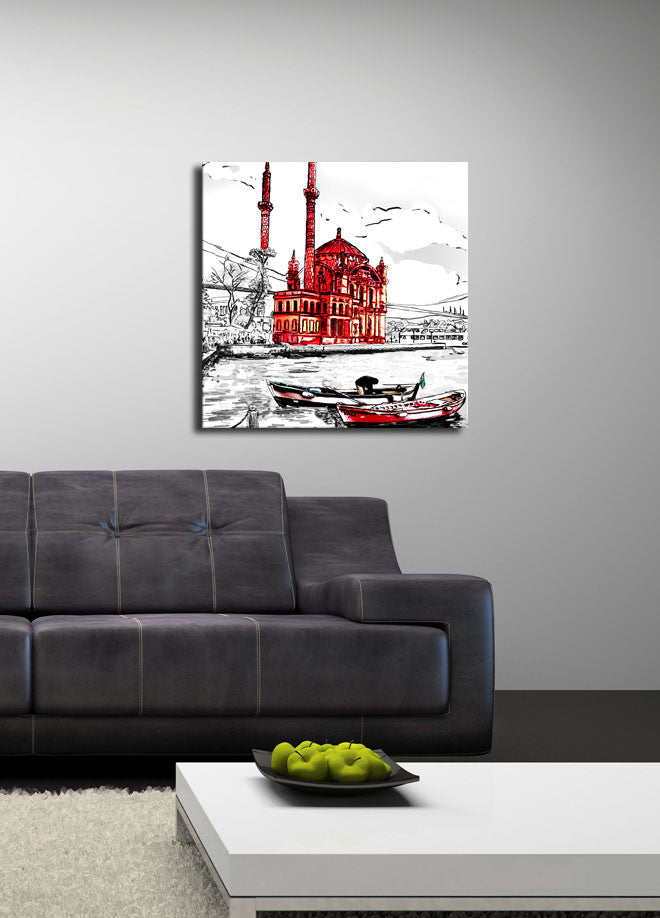 Tela Decorativa Multicolor 45x45cm - Arte Premium em Suede Canvas