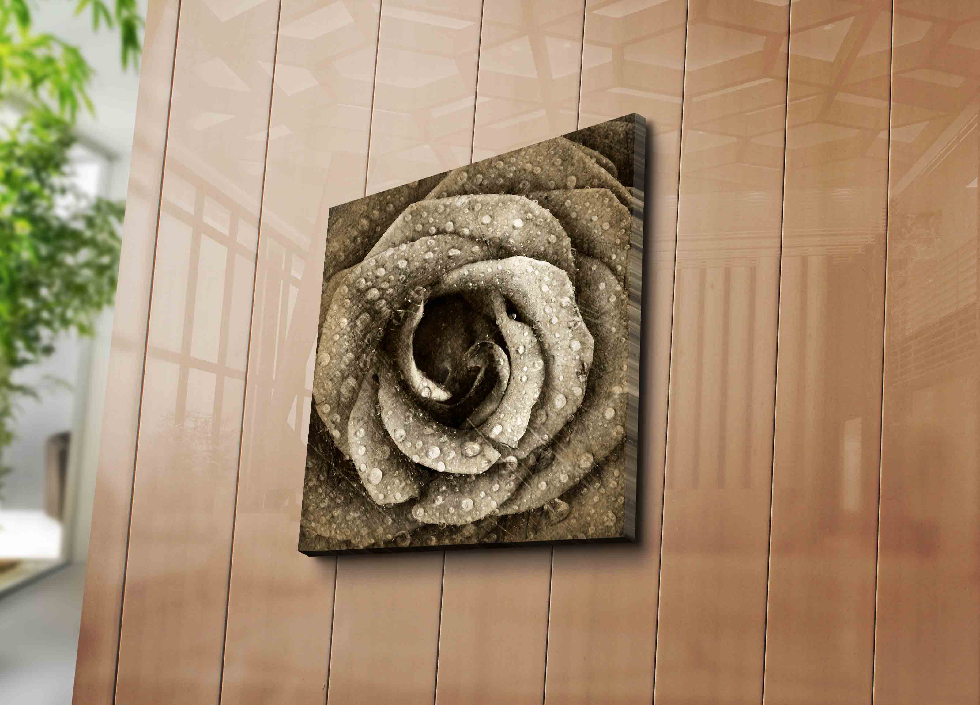 Quadro Decorativo Canvas Premium Multicolor 45x45cm - Moldura Madeira