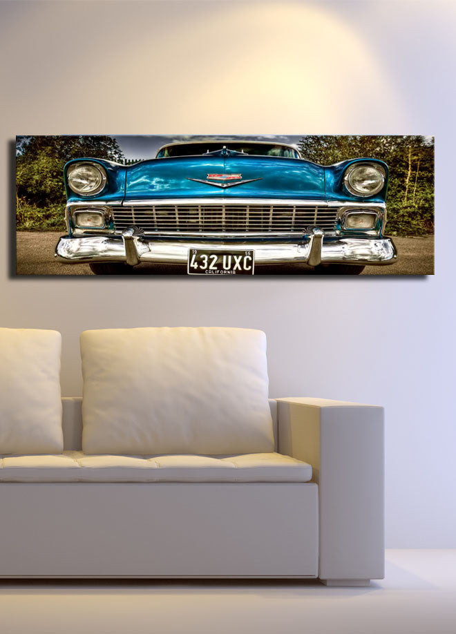 Quadro Decorativo Multicolor em Tela Suede 30x90cm | Moldura Madeira