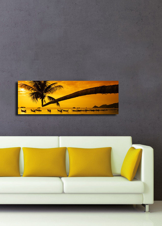 Tela Decorativa Multicolor 30x90cm - Moldura Madeira Premium