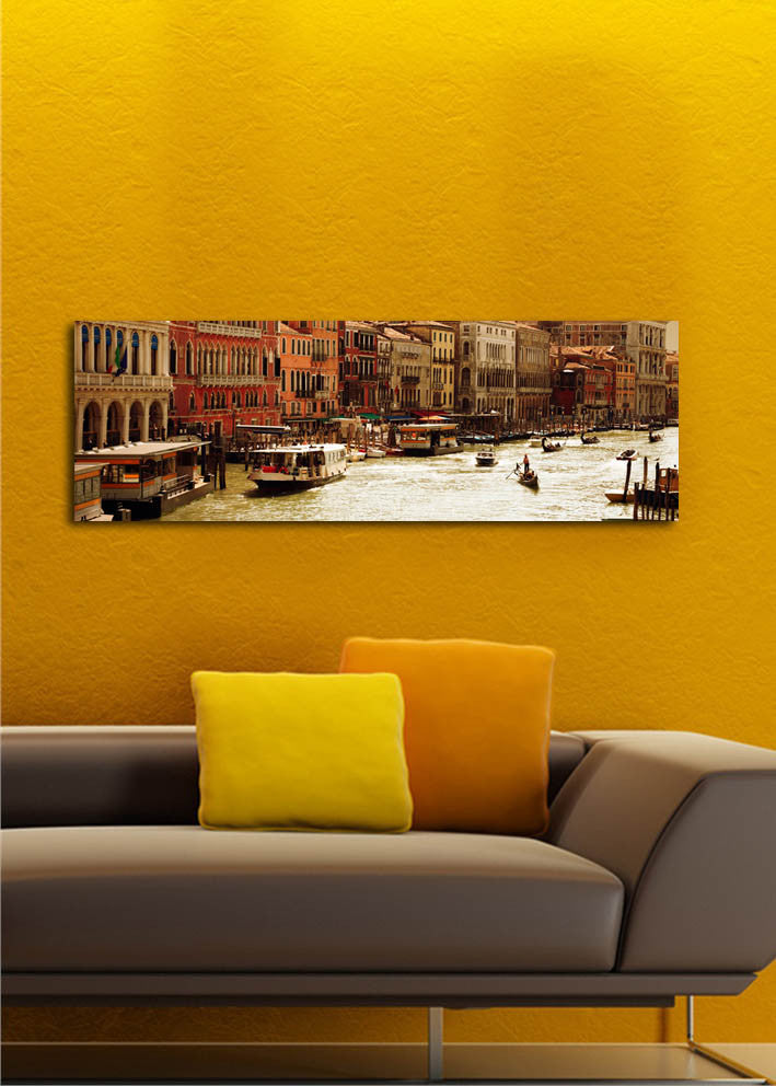 Tela Decorativa Multicolor 30x90cm - Arte Premium para Parede