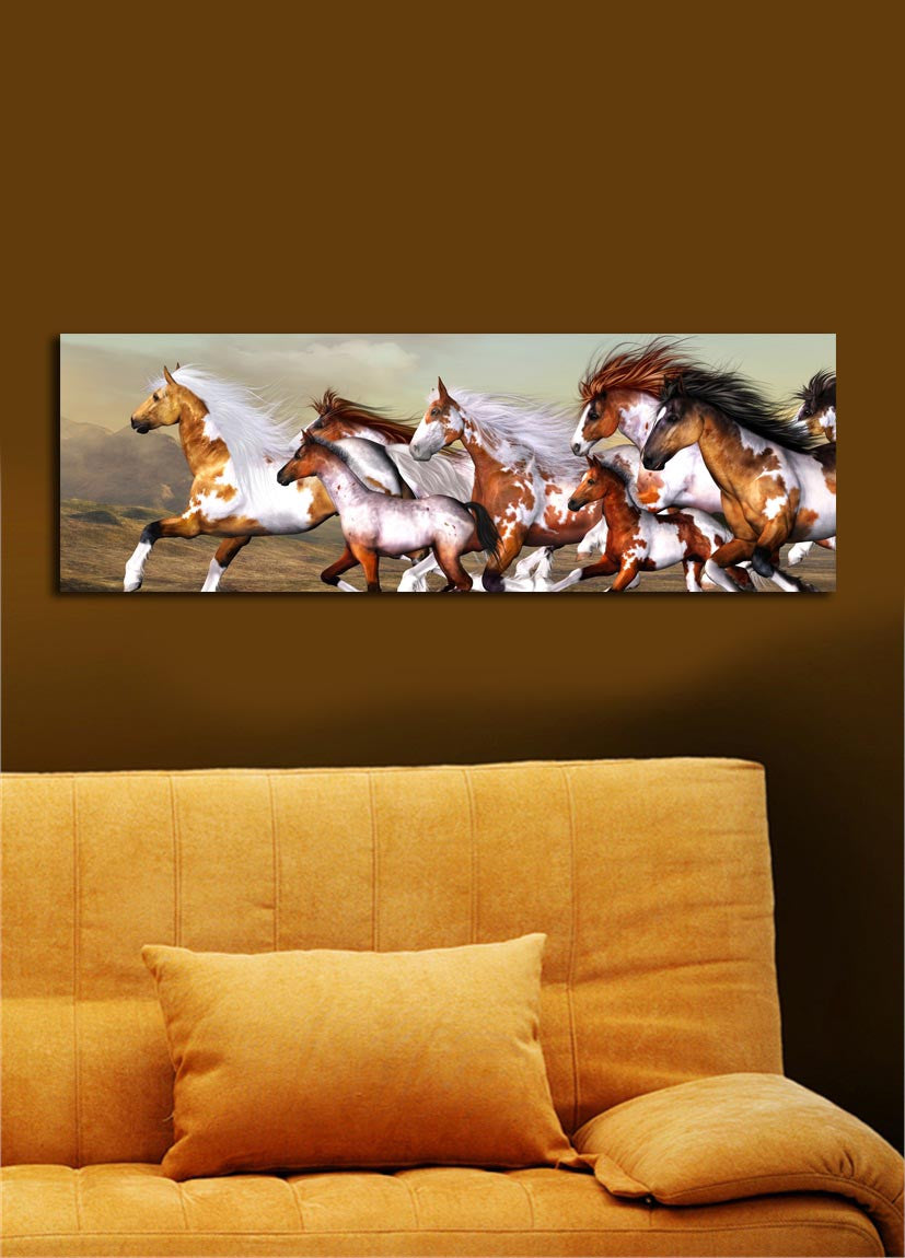 Quadro Decorativo Multicolor Canvas Premium 30x90cm Moldura Madeira