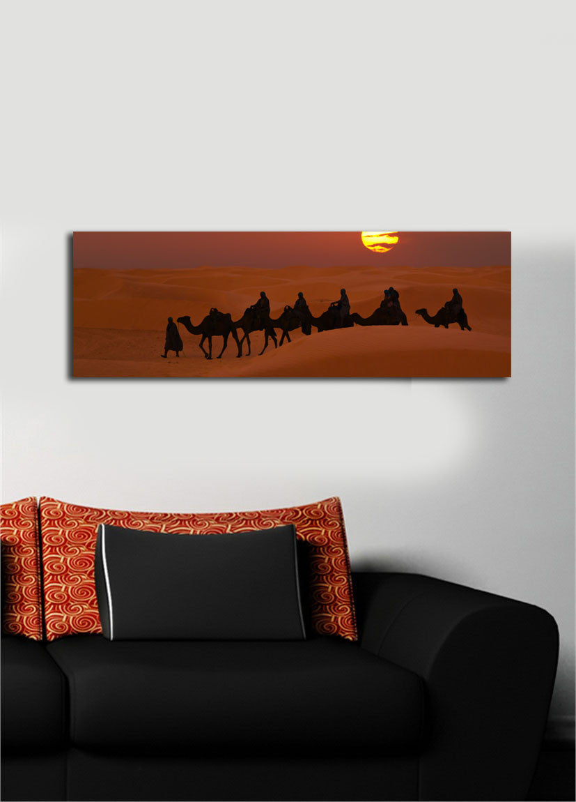 Tela Decorativa Multicolor 30x90cm - Arte Premium em Suede Canvas