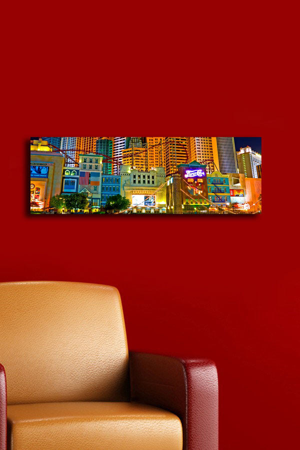 Tela Decorativa Multicolor 30x90cm - Moldura Madeira Premium