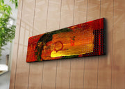 Tela Decorativa Multicolor Premium 30x90cm | Moldura Madeira