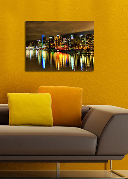 Tela Decorativa Multicolor Premium - Moldura Madeira 30x40cm