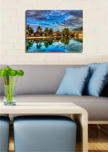 Tela Decorativa Multicolor 30x40cm - Arte Premium em Suede Canvas