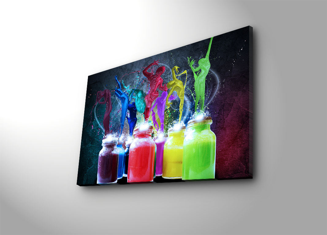 Tela Decorativa Multicolor Premium 45x70cm - Arte Moderna Luxo