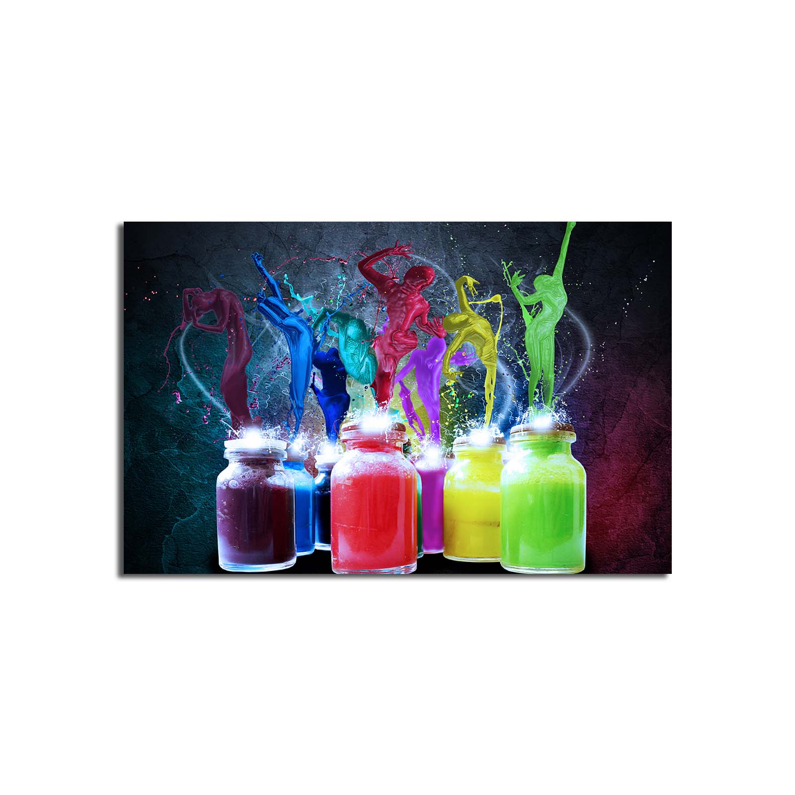 Tela Decorativa Multicolor Premium 45x70cm - Arte Moderna Luxo