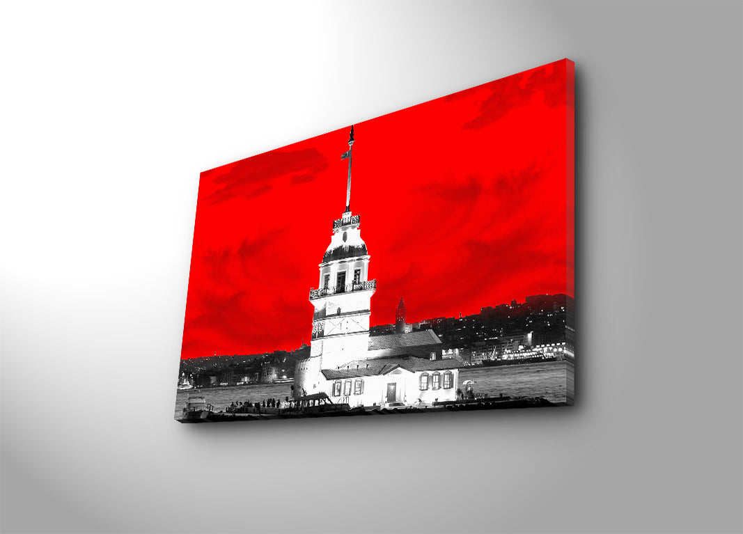 Tela Decorativa Multicolor Premium 45x70cm - Moldura Madeira