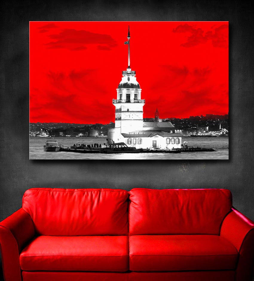 Tela Decorativa Multicolor Premium 45x70cm - Moldura Madeira