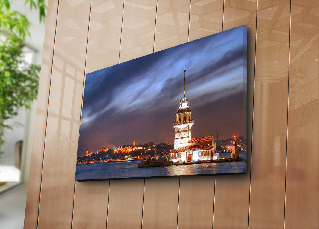 Tela Decorativa Multicolor 45x70cm - Moldura Madeira Premium