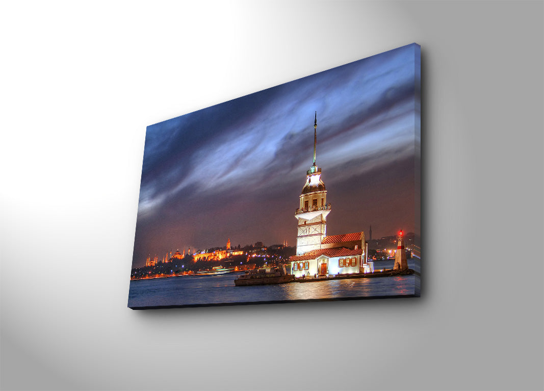 Tela Decorativa Multicolor 45x70cm - Moldura Madeira Premium