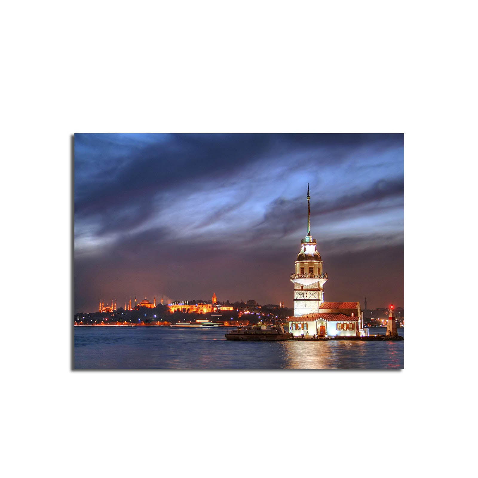 Tela Decorativa Multicolor 45x70cm - Moldura Madeira Premium