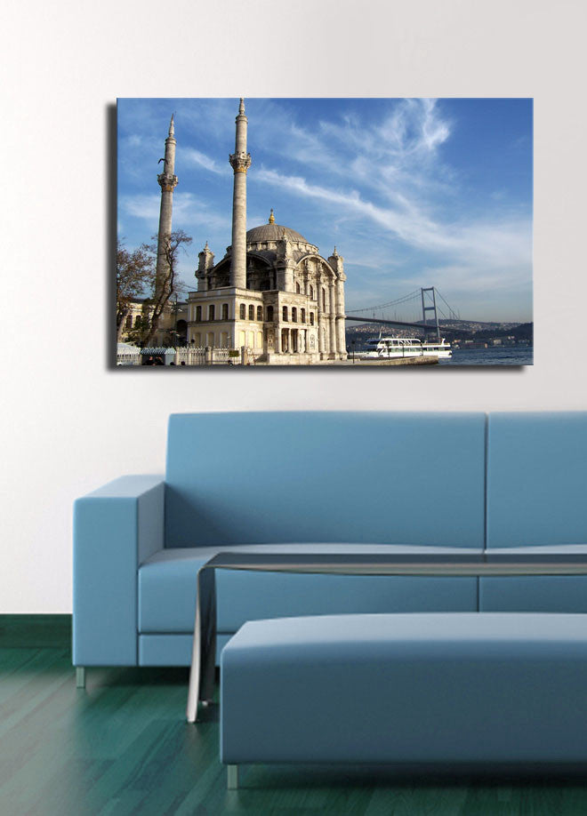 Pintura Decorativa em Tela Suede Multicolor 45x70cm - Moldura Madeira