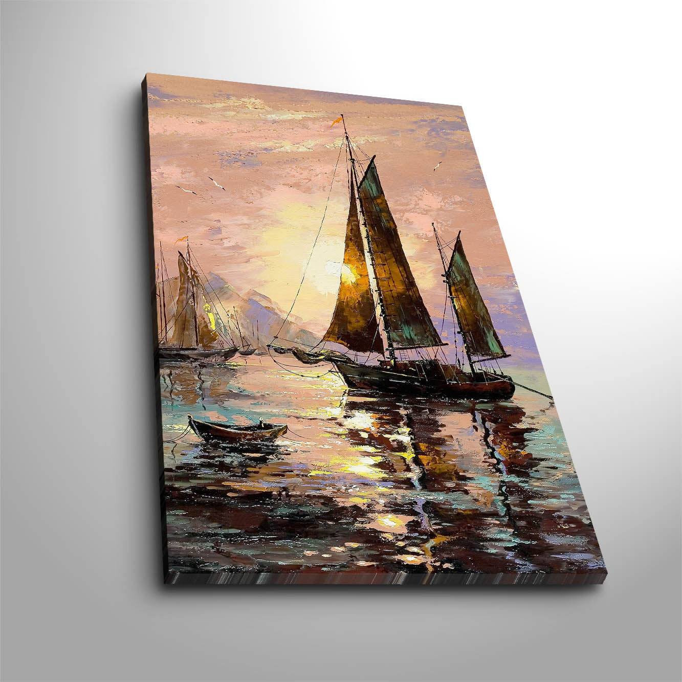 Quadro Decorativo Canvas Multicolor Premium 45x70cm - Moldura Madeira