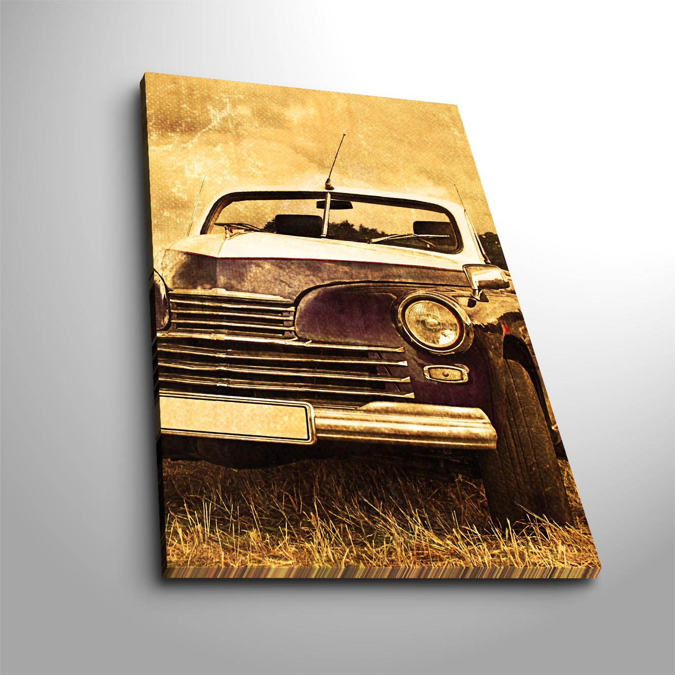 Tela Decorativa Multicolor Canvas Suede 45x70cm - Moldura Madeira