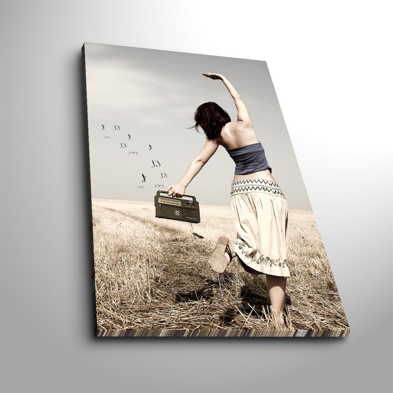 Tela Decorativa Multicolor 45x70cm - Arte Premium Suede Canvas