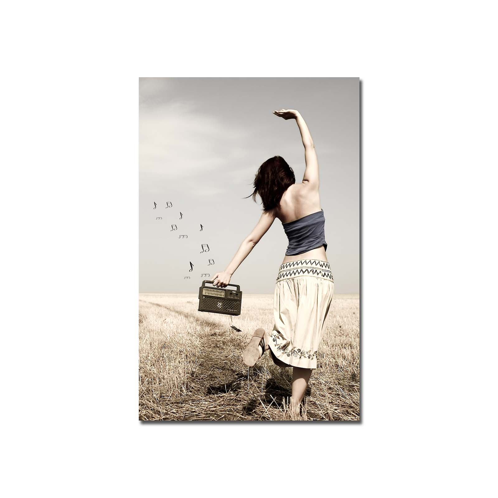 Tela Decorativa Multicolor 45x70cm - Arte Premium Suede Canvas