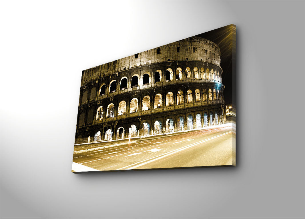 Tela Decorativa Multicolor 45x70cm - Moldura Madeira Premium