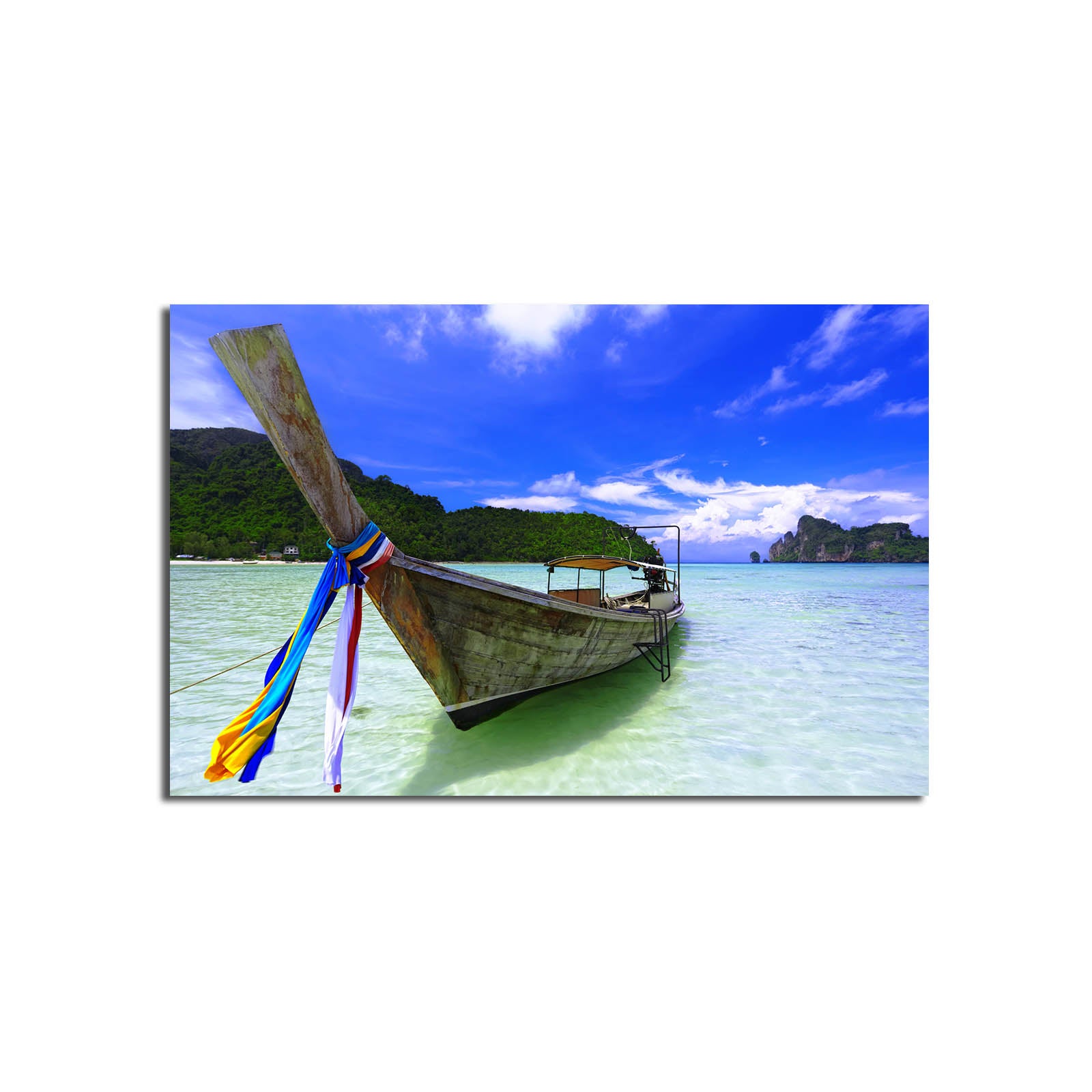 Tela Decorativa Multicolor 45x70cm - Moldura Madeira Premium